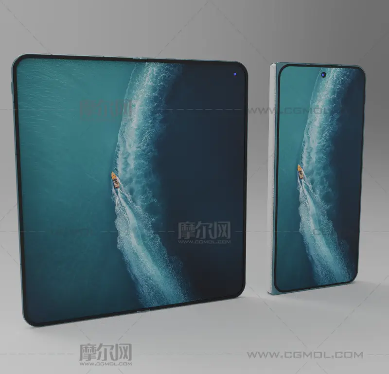 vivo X Fold6手机外观C4D,KEYSHOT模型