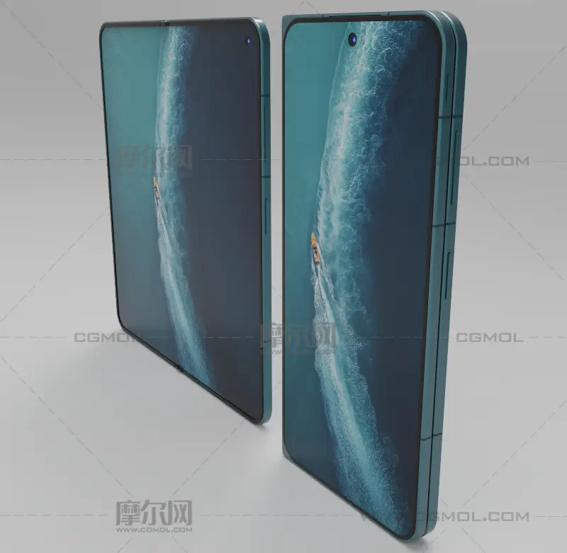 vivo X Fold6手机外观C4D,KEYSHOT模型