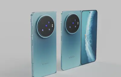vivo X Fold6手机外观C4D,KEYSHOT模型
