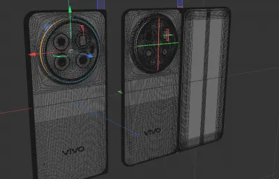 vivo X Fold6手机外观C4D,KEYSHOT模型