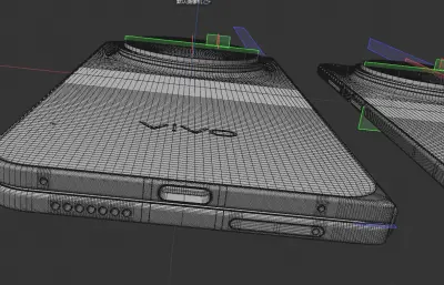 vivo X Fold6手机外观C4D,KEYSHOT模型