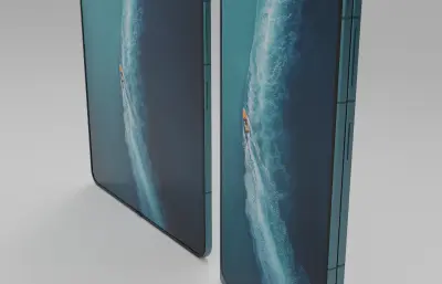 vivo X Fold6手机外观C4D,KEYSHOT模型
