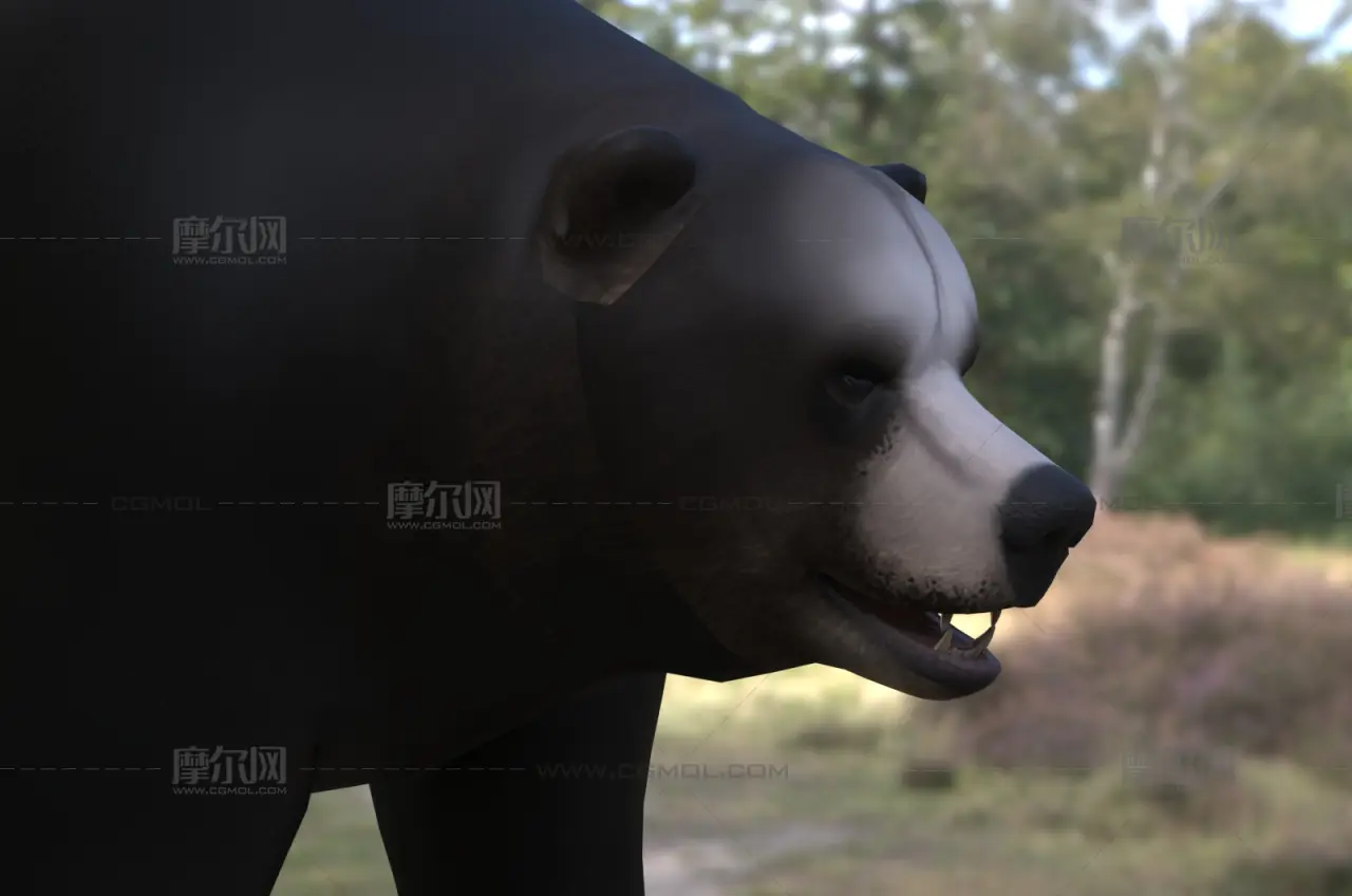 亚欧大陆巨型史前熊类3dmax模型