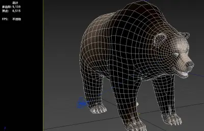 亚欧大陆巨型史前熊类3dmax模型