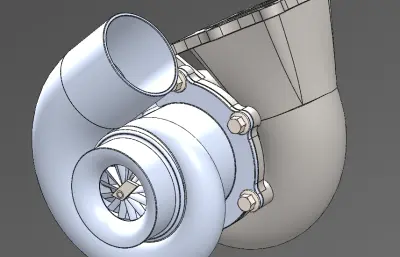 涡轮增压器solidworks模型