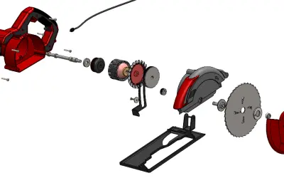 手工线锯整体+拆解结构solidworks模型