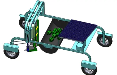 太阳能西瓜采摘机solidworks模型