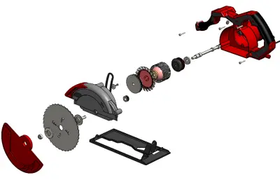 手工线锯整体+拆解结构solidworks模型