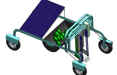 太阳能西瓜采摘机solidworks模型