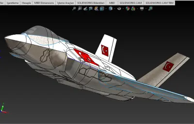 F35-A战斗机飞机solidworks模型