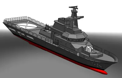 海军运兵船简易模型