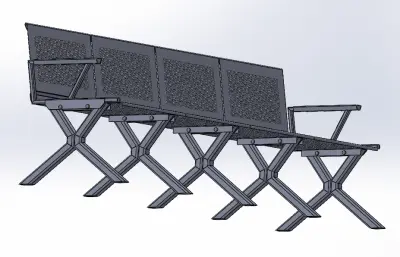 钣金长凳solidworks模型