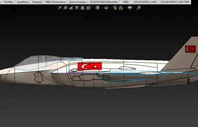 F35-A战斗机飞机solidworks模型