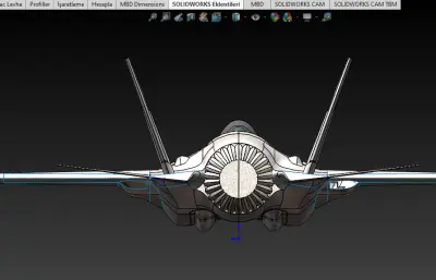 F35-A战斗机飞机solidworks模型