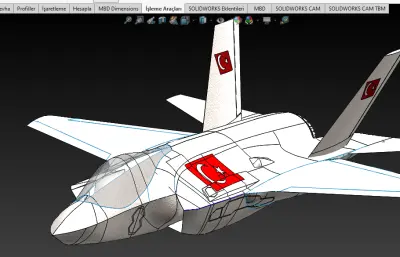 F35-A战斗机飞机solidworks模型