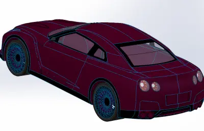 nissan GTR汽车外壳