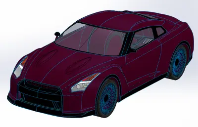 nissan GTR汽车外壳