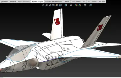 F35-A战斗机飞机solidworks模型