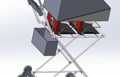 四轮小推车solidworks模型
