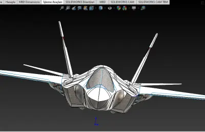 F35-A战斗机飞机solidworks模型