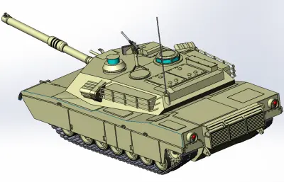 艾布拉姆斯坦克solidworks模型