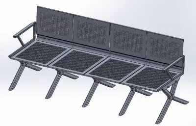 钣金长凳solidworks模型