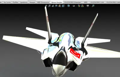 F35-A战斗机飞机solidworks模型