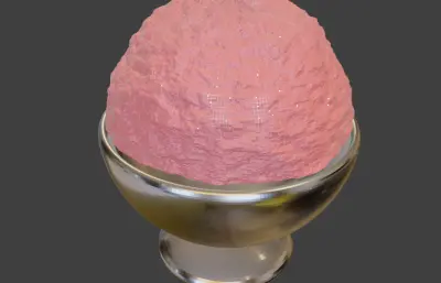 刨冰,冰沙食物blender模型