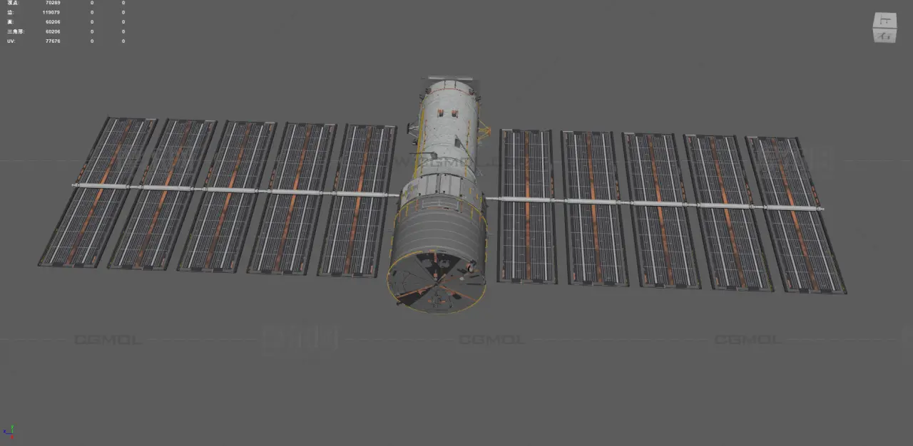 卫星 空间站 太空飞行器 航天器塌陷模型