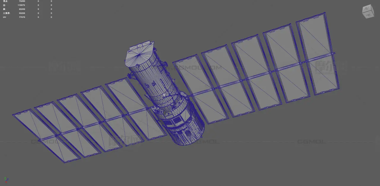 卫星 空间站 太空飞行器 航天器塌陷模型