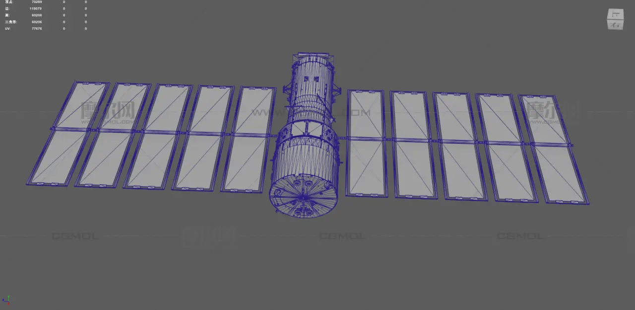 卫星 空间站 太空飞行器 航天器塌陷模型