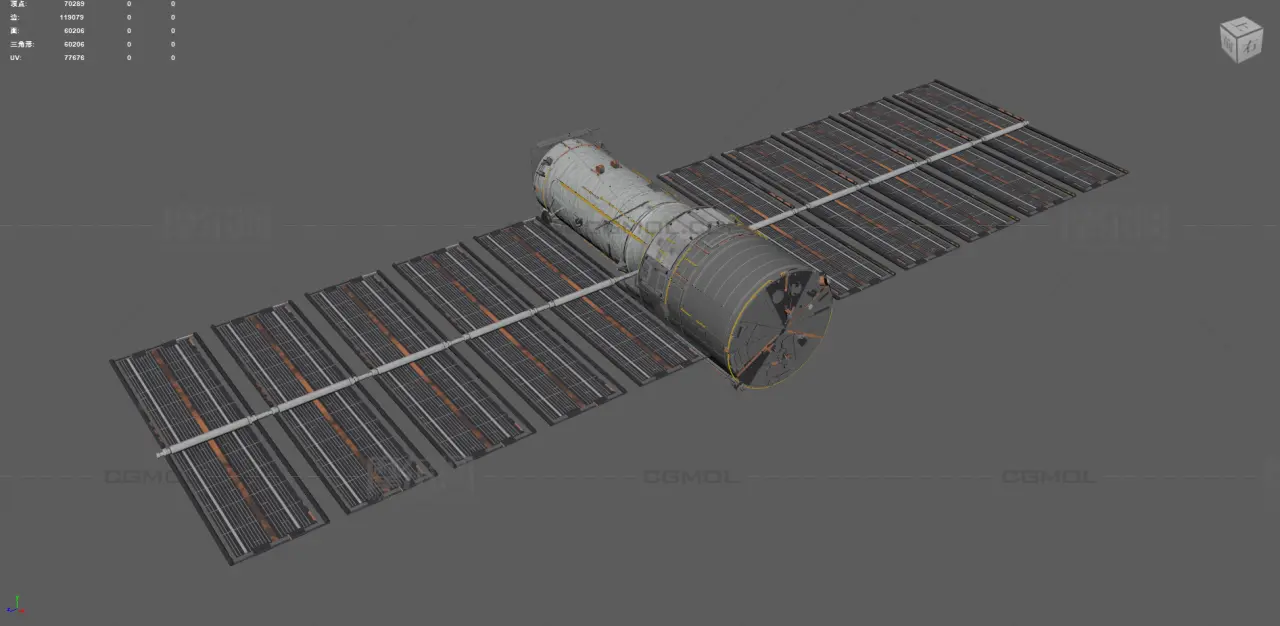 卫星 空间站 太空飞行器 航天器塌陷模型