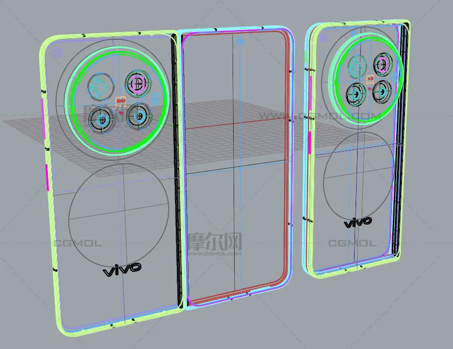 vivo X Fold6手机外观模型,C4D,FBX,STP等多种格式