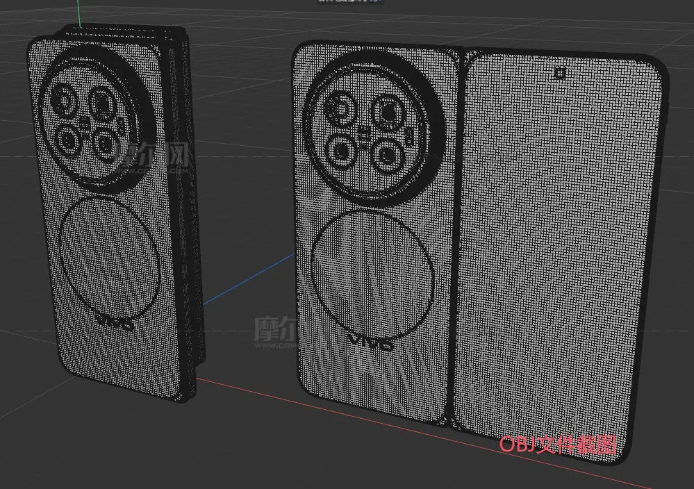 vivo X Fold6手机外观模型,C4D,FBX,STP等多种格式