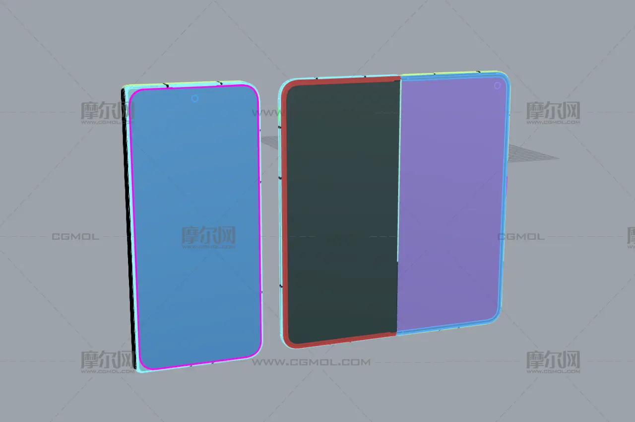 vivo X Fold6手机外观模型,C4D,FBX,STP等多种格式