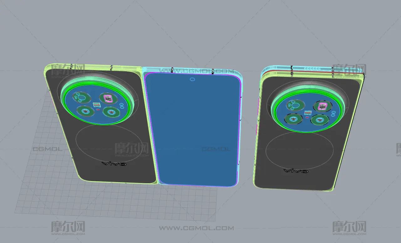 vivo X Fold6手机外观模型,C4D,FBX,STP等多种格式