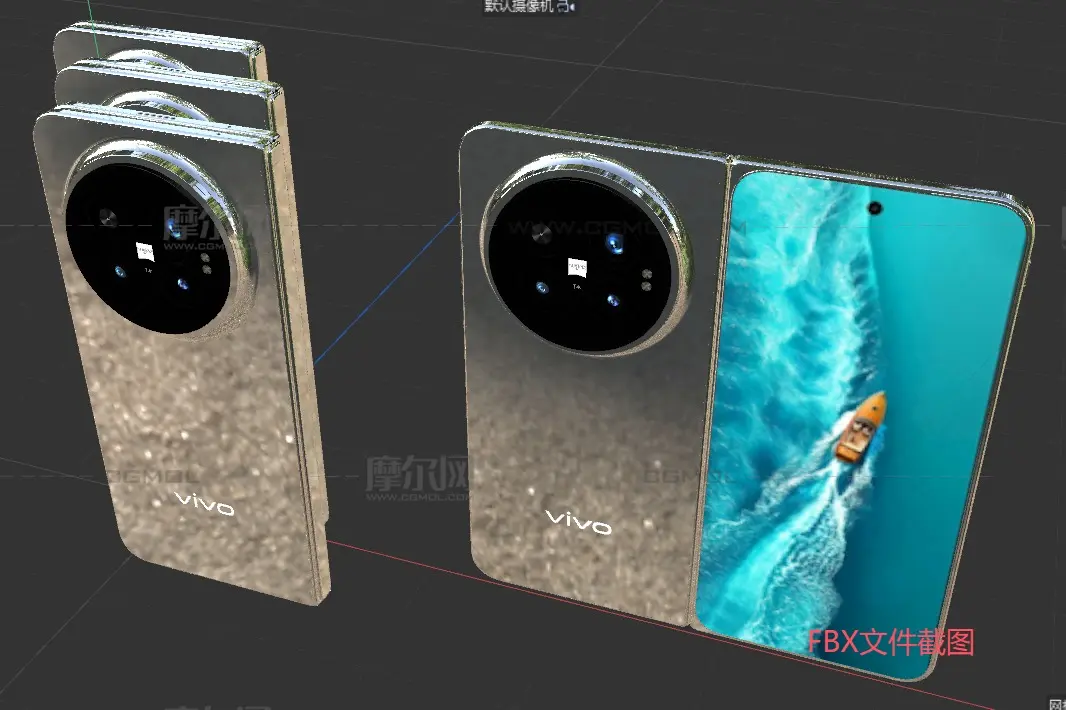 vivo X Fold6手机外观模型,C4D,FBX,STP等多种格式