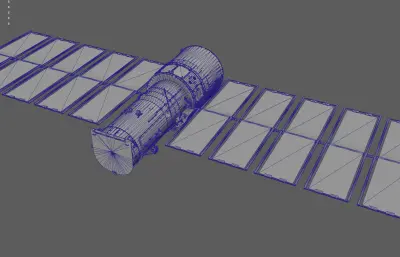 卫星 空间站 太空飞行器 航天器塌陷模型