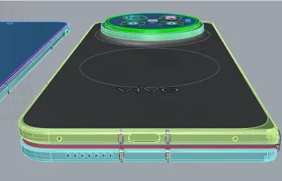 vivo X Fold6手机外观模型,C4D,FBX,STP等多种格式
