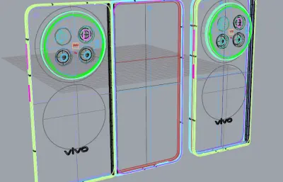 vivo X Fold6手机外观模型,C4D,FBX,STP等多种格式