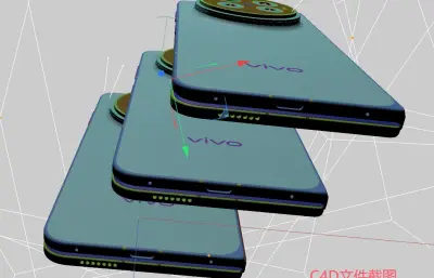 vivo X Fold6手机外观模型,C4D,FBX,STP等多种格式