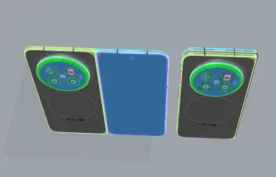 vivo X Fold6手机外观模型,C4D,FBX,STP等多种格式