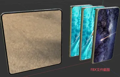 vivo X Fold6手机外观模型,C4D,FBX,STP等多种格式