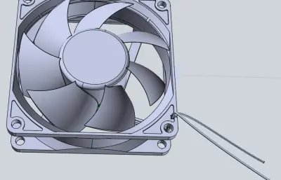CPU风扇组件模型