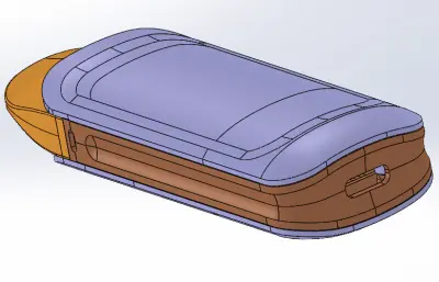 扁烟嘴外壳stp模型