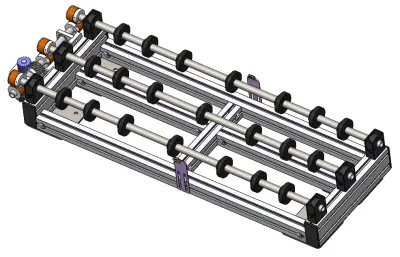 基于磁力轮的多轴联动机构