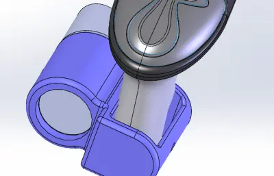 条码扫描器+支架SLDASM模型
