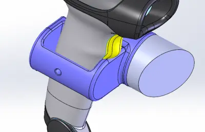 条码扫描器+支架SLDASM模型