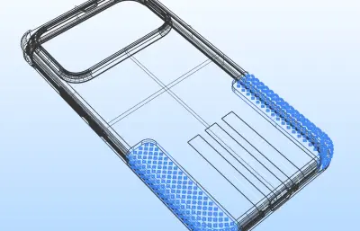 红米K90 pro max机能风手机壳stp模型