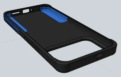 红米K90 pro max机能风手机壳stp模型